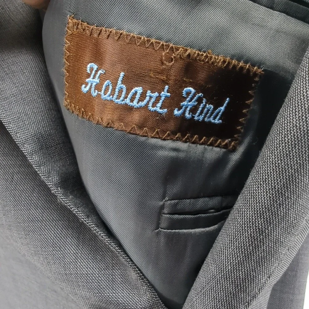 Peter Millar Blazer 44S Gray Wool Sport Coat Made in Canada Union Tailored‎ Mens